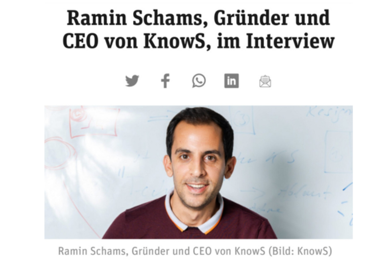 Ramin Schams im Moneycab Interview über KnowS Ramin Schams, Gründer von KnowS, im Interview mit Moneycab über digitale Nachbarschaftshilfe in der Schweiz
